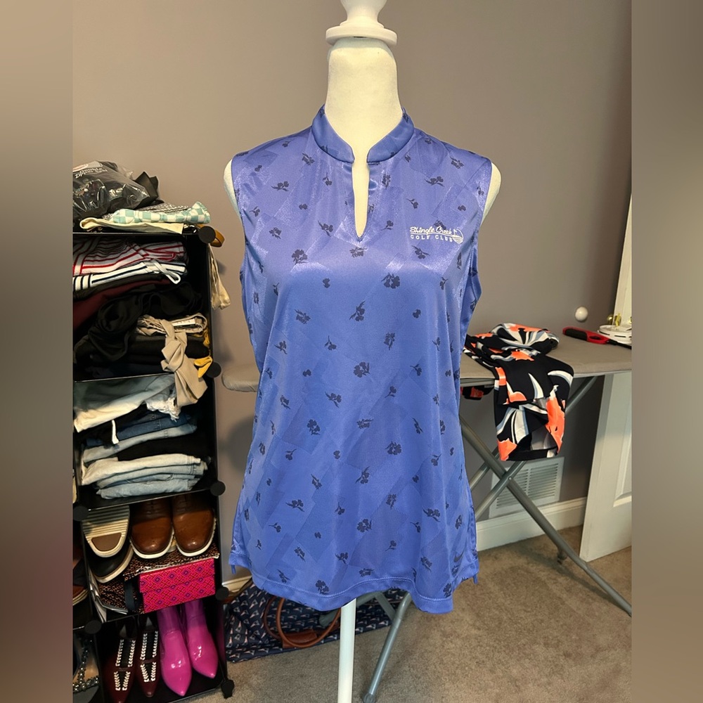 Blue Sleeveless Golf Tank Top